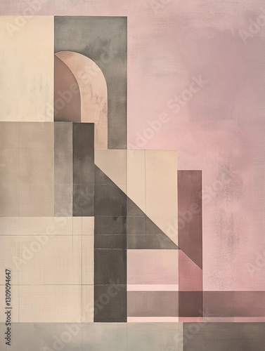 Paper Art Collage with Pastel Hues 