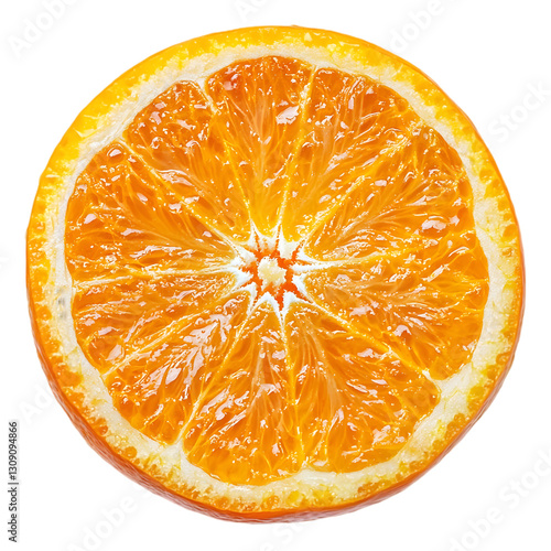 Juicy orange half delight isolated background food photography vibrant colors close-up freshness concept