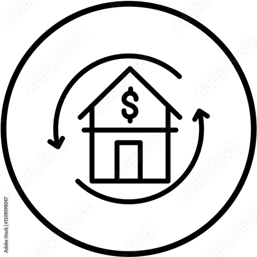 Vector Design Refinance Icon Style
