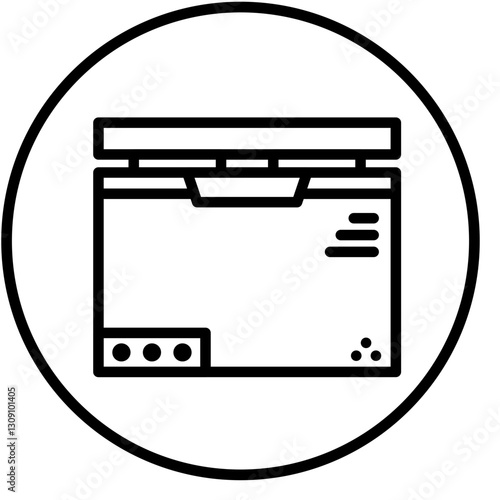 Vector Design Deep Freezer Icon Style