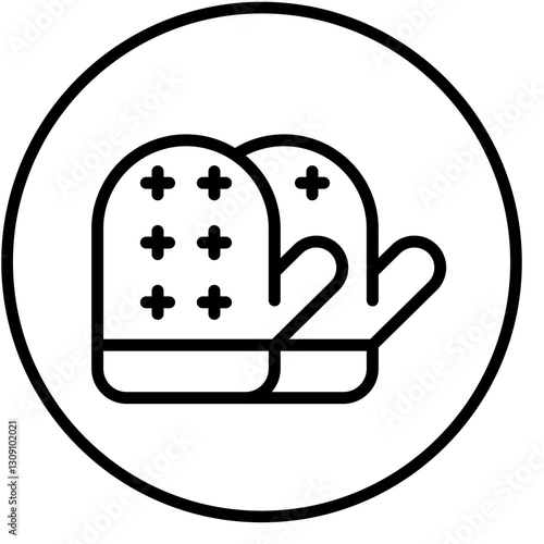 Vector Design Oven Mitt Icon Style