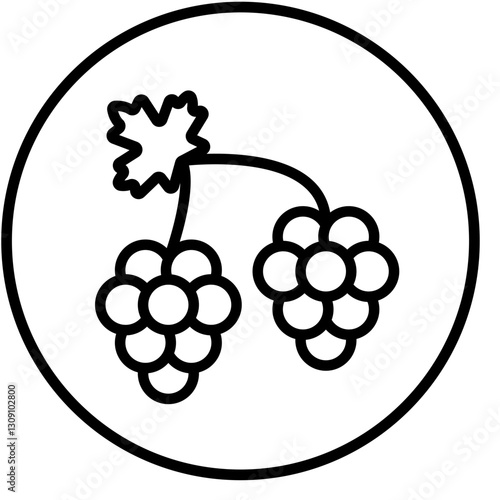 Vector Design Grapes Icon Style
