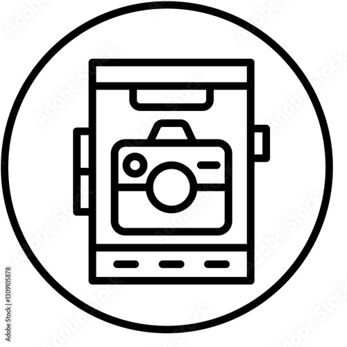 Vector Design Mobile Camera Icon Style