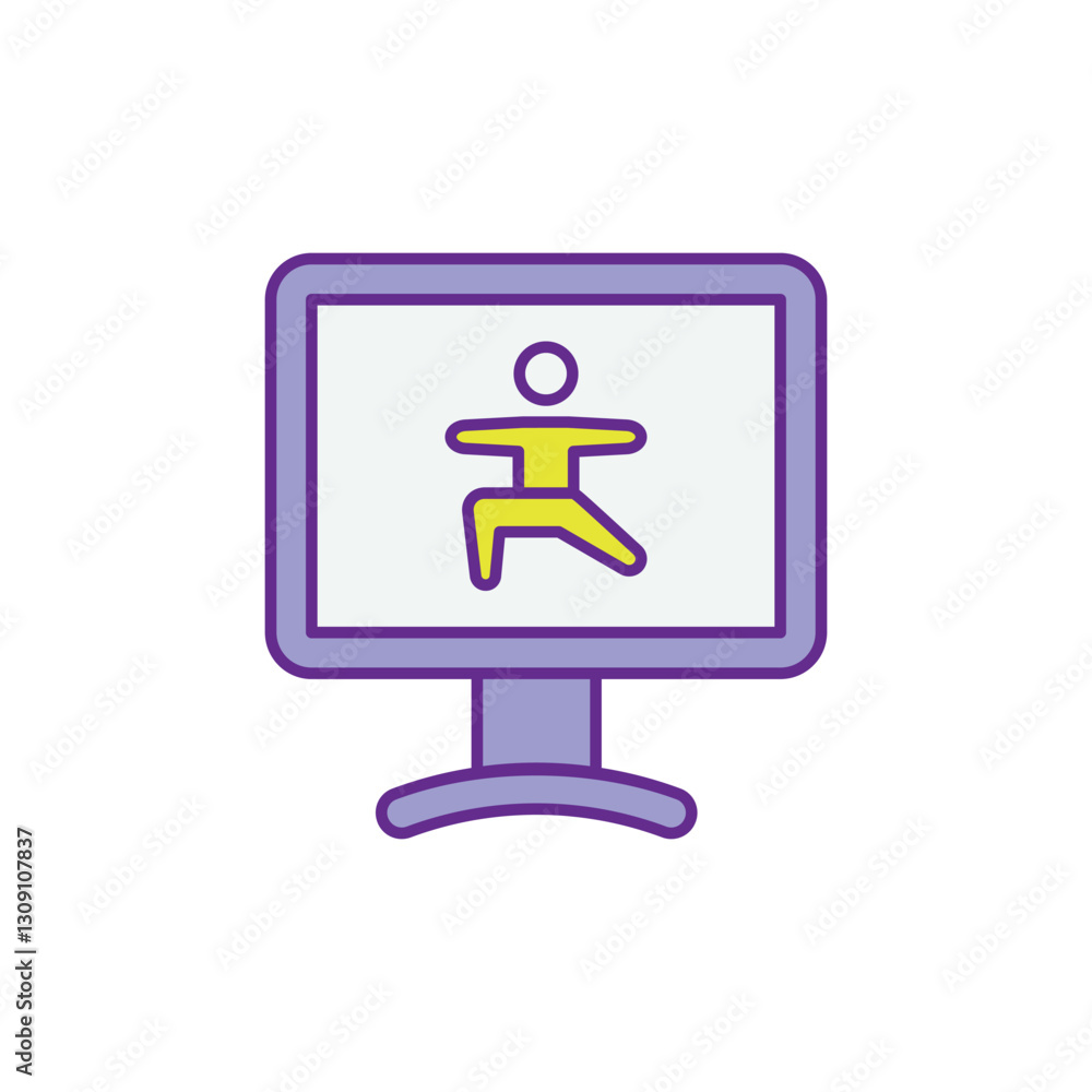 Virtual Trainer icon vector stock illustration Virtual Trainer icon vector stock illustration