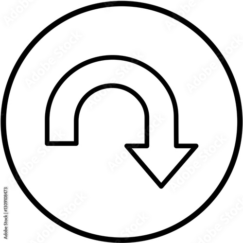 Vector Design Turn Down Icon Style