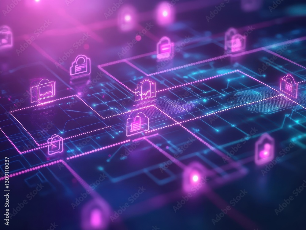 Vibrant Blue and Pink Gradient Background Featuring Various Colorful Icons Creating a Playful and Energetic Atmosphere for Digital Design Projects Vibrant Blue and Pink Gradient Background Featuring Various Colorful Icons Creating a Playful and Energetic Atmosphere for Digital Design Projects