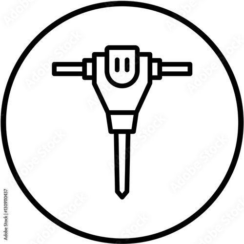 Jackhammer Vector Design Icon Style
