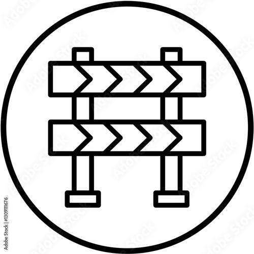 Construction Sign Vector Design Icon Style