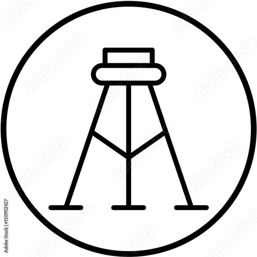 Surveyor's Tripod Vector Design Icon Style