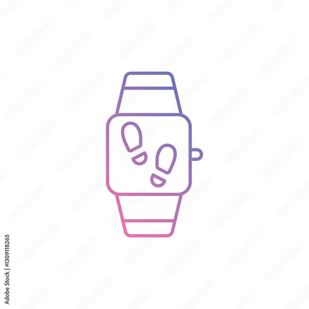 Step Tracker icon vector stock illustration Step Tracker icon vector stock illustration