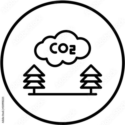 Carbon Offset Vector Design Icon Style