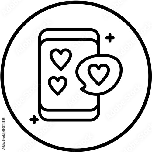 Virtual Date Vector Design Icon Style