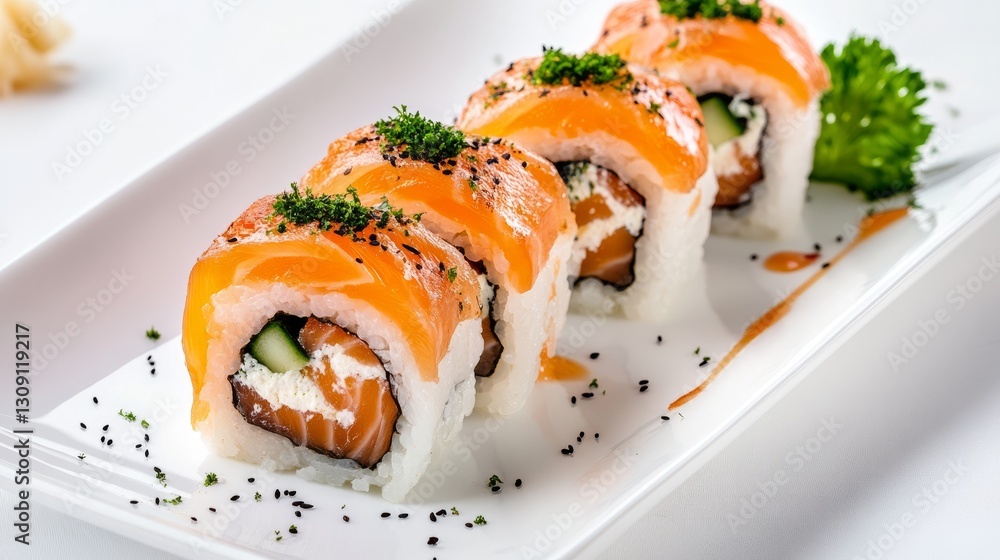 Generic Gourmet Plate Overview Herb Sushi Shimmering Generic Gourmet Plate Overview Herb Sushi Shimmering