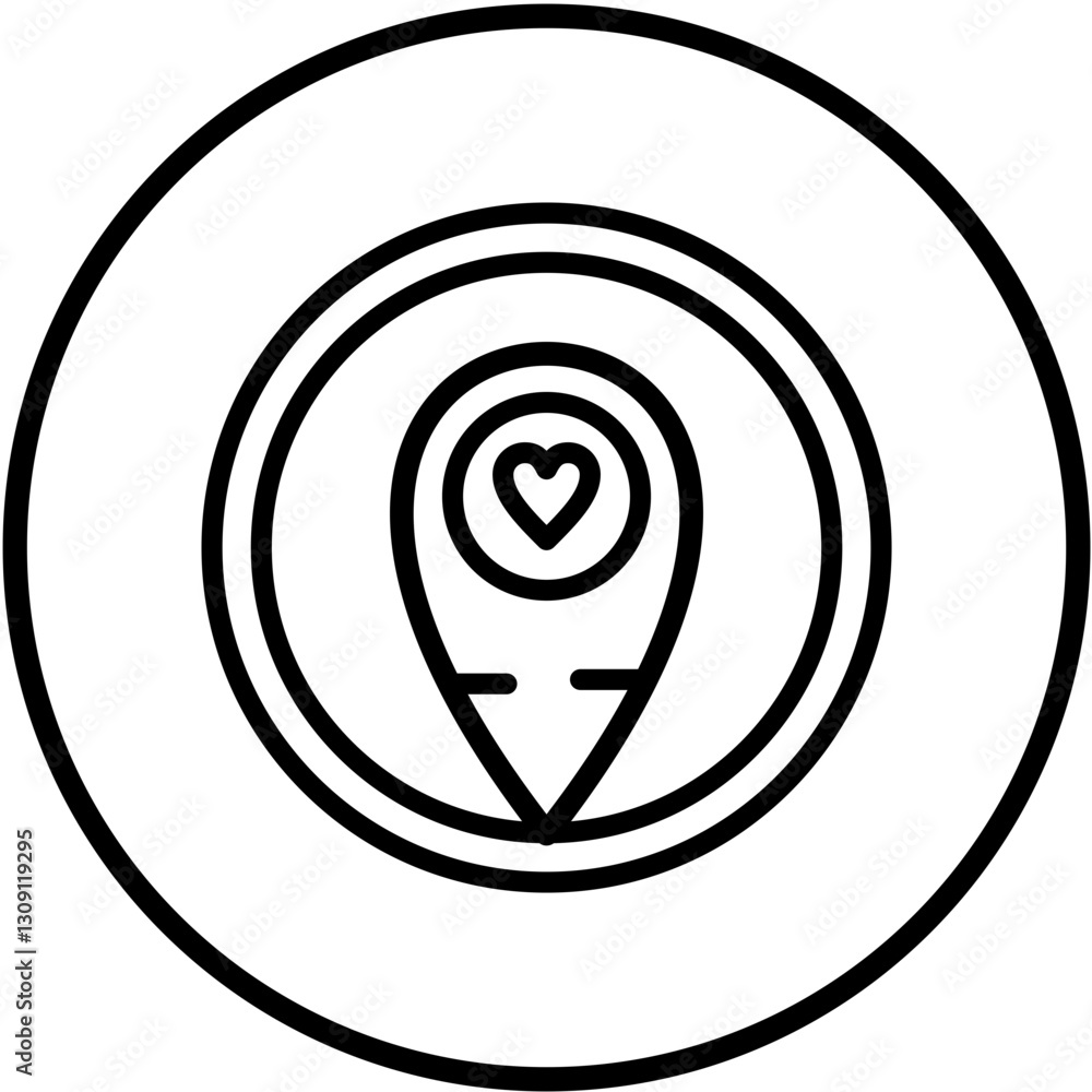 GPS Love Vector Design Icon Style GPS Love Vector Design Icon Style