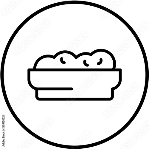 Cottage Cheese Vector Design Icon Style