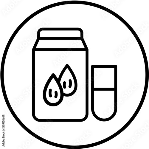 Almond Milk Vector Design Icon Style