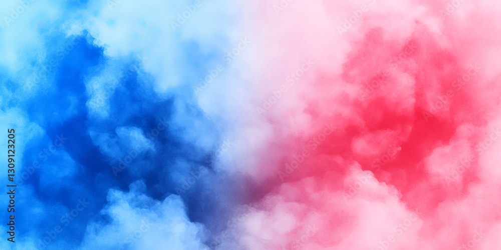 Fototapeta premium Abstract Blue And Coral Watercolor Texture Background, A Visual Harmony Of Colors And Texture