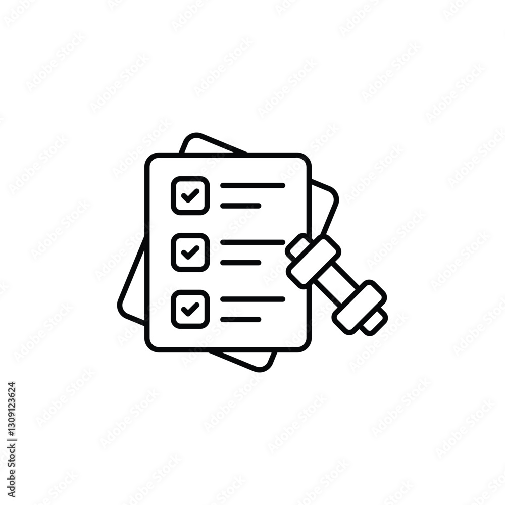 Workout Planner icon vector stock illustration Workout Planner icon vector stock illustration