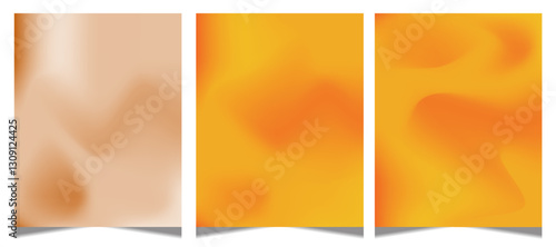 Abstract orange gradient vector background. Orange yellow clouds or smoke spreading. seta