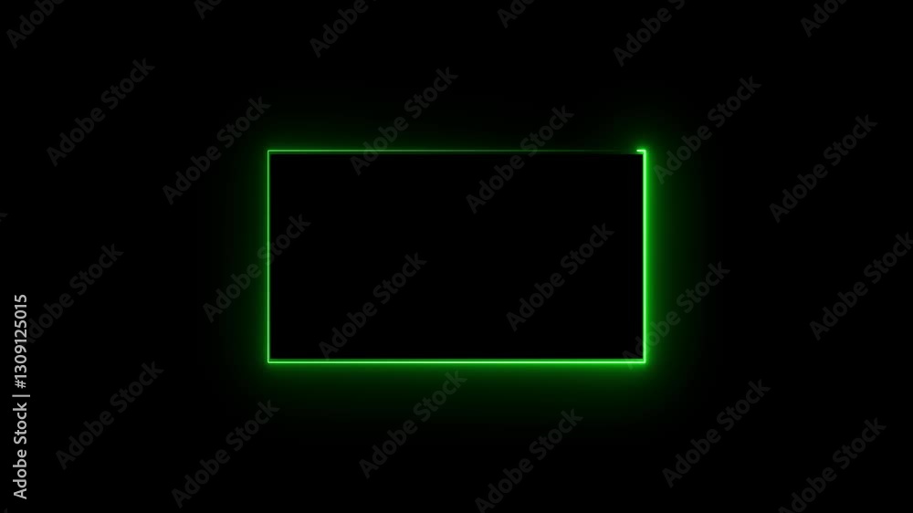 Neon abstract rectangle shape line animation Neon abstract rectangle shape line animation