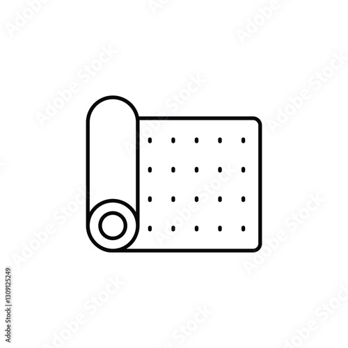 Smart Yoga Mat icon vector stock illustration