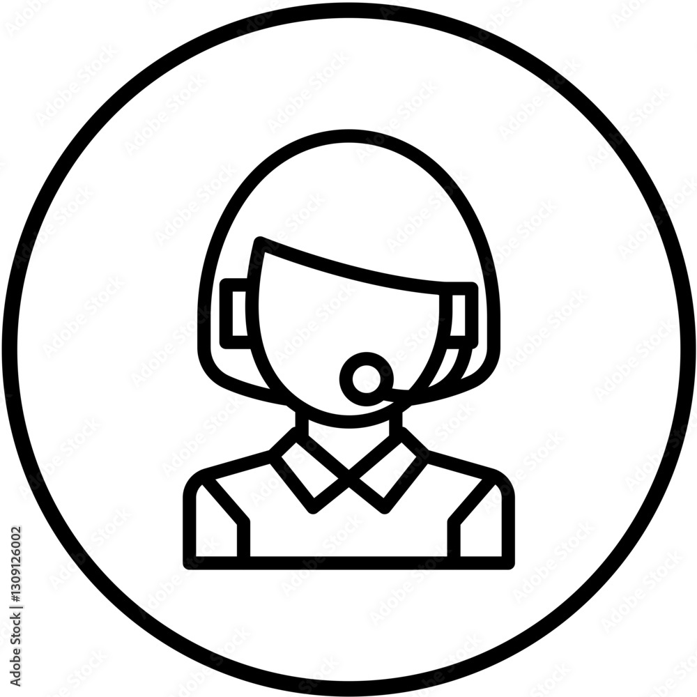 Vector Design Telemarketer Icon Style Vector Design Telemarketer Icon Style
