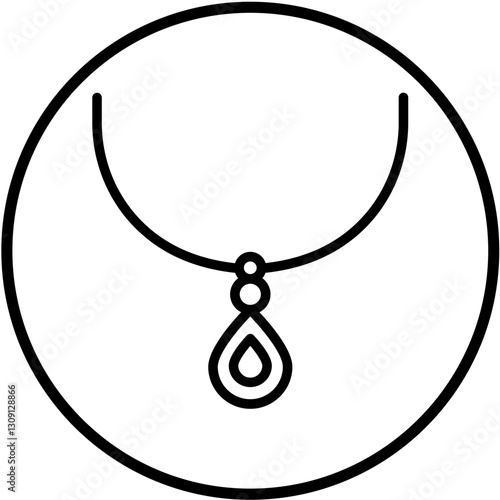 Vector Design Necklace Icon Style