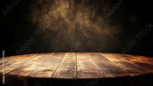 Side view of a wooden table in the room