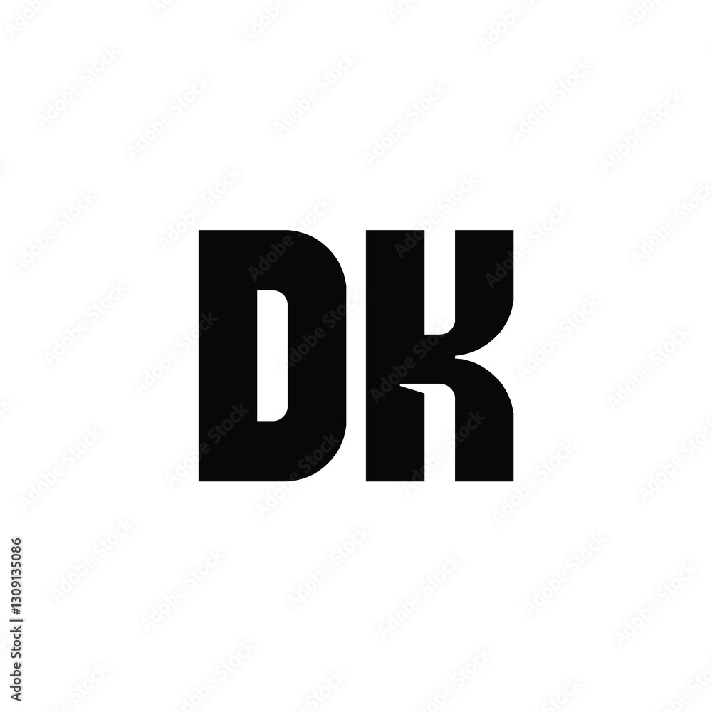 Obraz premium DK monogram logo design letter text name symbol monochrome logotype alphabet character simple logo