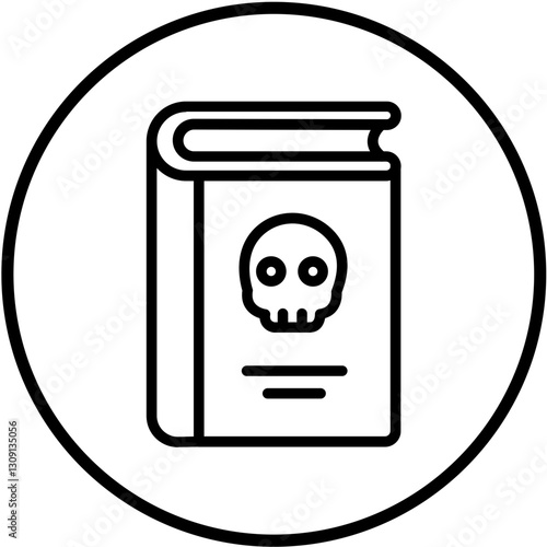 Vector Design Literary Horror Icon Style