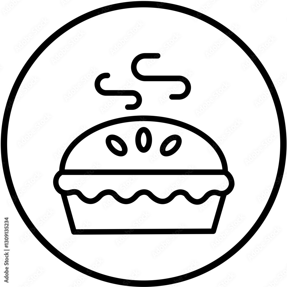 Vector Design Apple Pie Icon Style Vector Design Apple Pie Icon Style