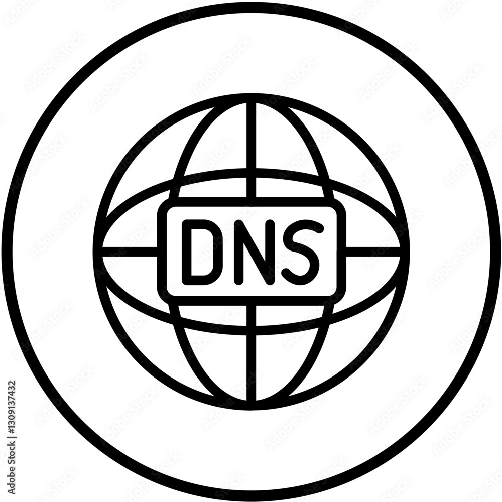 Vector Design DNS Icon Style Vector Design DNS Icon Style