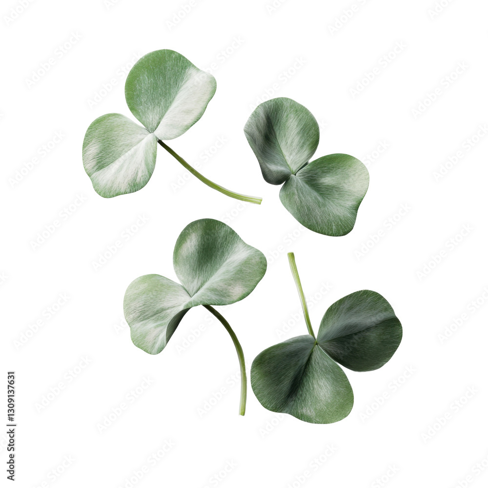 Vibrant green clover leaves natural setting close-up photography Vibrant green clover leaves natural setting close-up photography