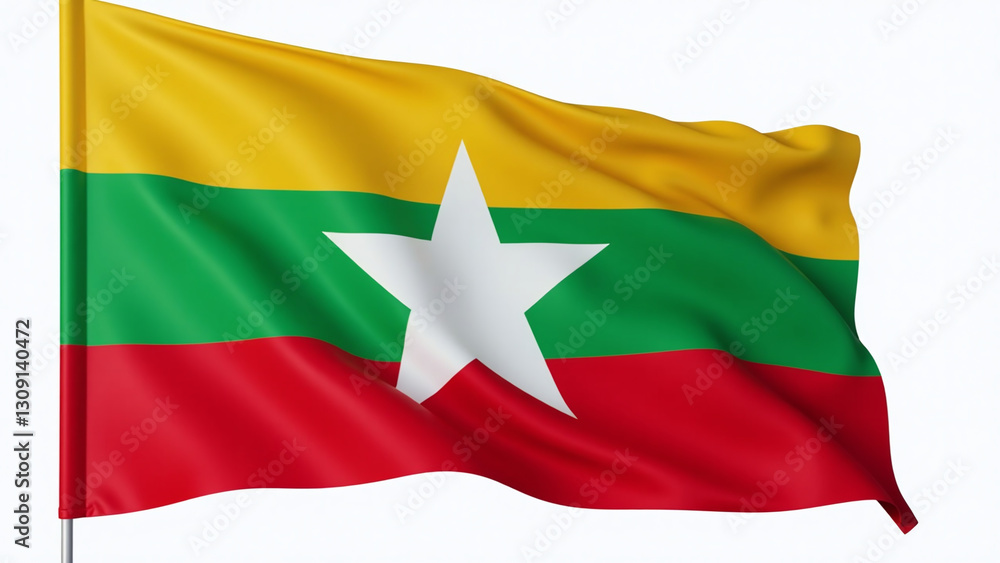 seamless animation loops national flag myanmar seamless animation loops national flag myanmar