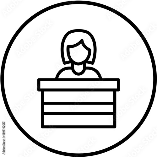 Vector Design Receptionist Icon Style