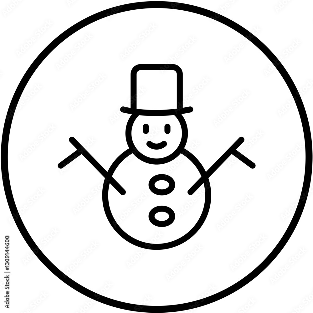 Vector Design Snowman Icon Style Vector Design Snowman Icon Style
