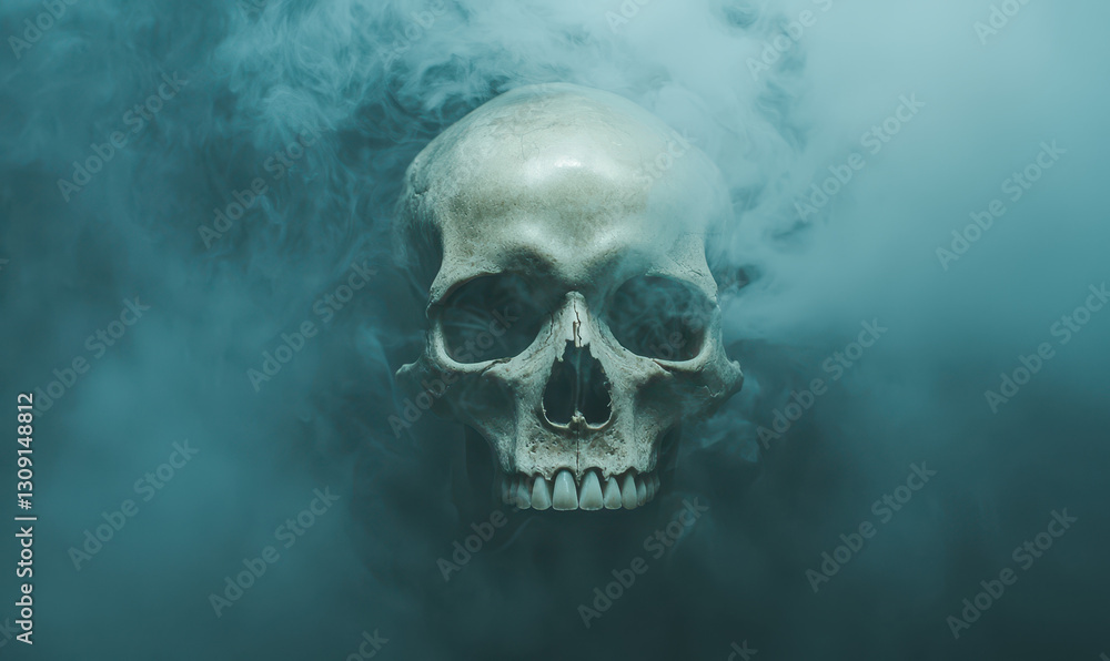 Explore the Ethereal Depths of a Skull Surrounded by Mystical Smoke: A Contemplation of Mortality and Existence Explore the Ethereal Depths of a Skull Surrounded by Mystical Smoke: A Contemplation of Mortality and Existence