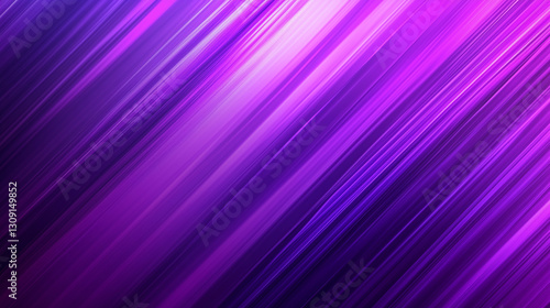 Abstract purple background with diagonal glowing light streaks creating a futuristic and dynamic effect.