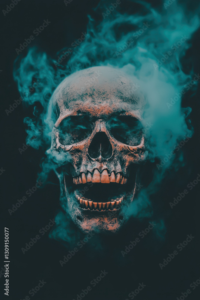 Eerie Skull Emerging from Dark Smoke: A Captivating Exploration of Fear and Mystery in Visual Art Eerie Skull Emerging from Dark Smoke: A Captivating Exploration of Fear and Mystery in Visual Art