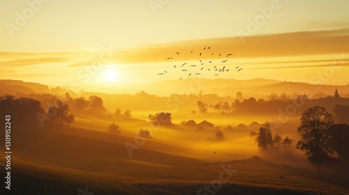 Wallpaper Mural A Beautiful Sunrise Over a Scenic Place
 Torontodigital.ca