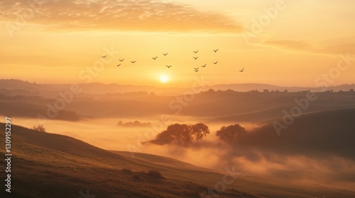 Wallpaper Mural A Beautiful Sunrise Over a Scenic Place
 Torontodigital.ca