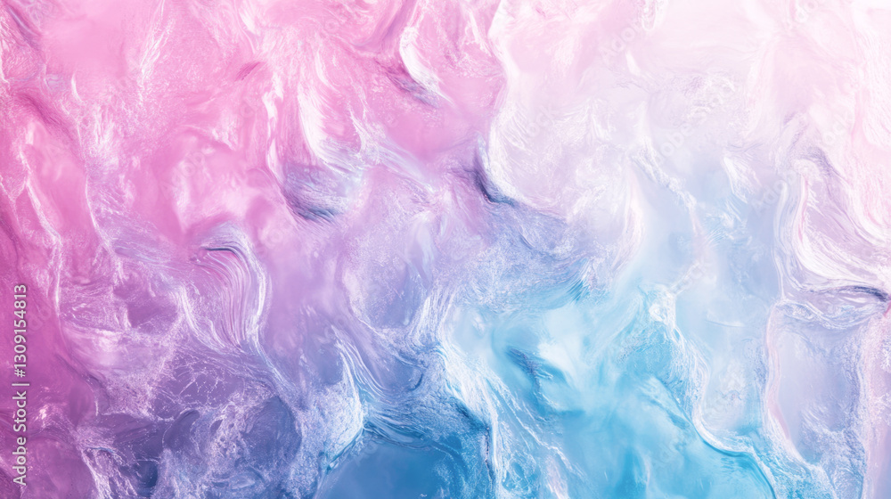 Fototapeta premium Abstract swirling pink and blue pastel fluid art texture background