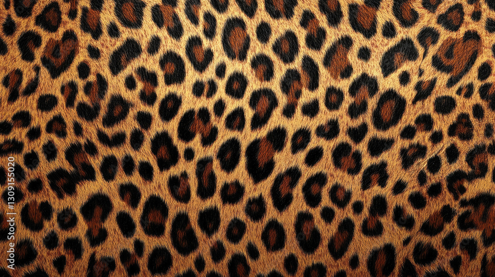 Close-up of leopard print pattern with vibrant brown and black spots Close-up of leopard print pattern with vibrant brown and black spots