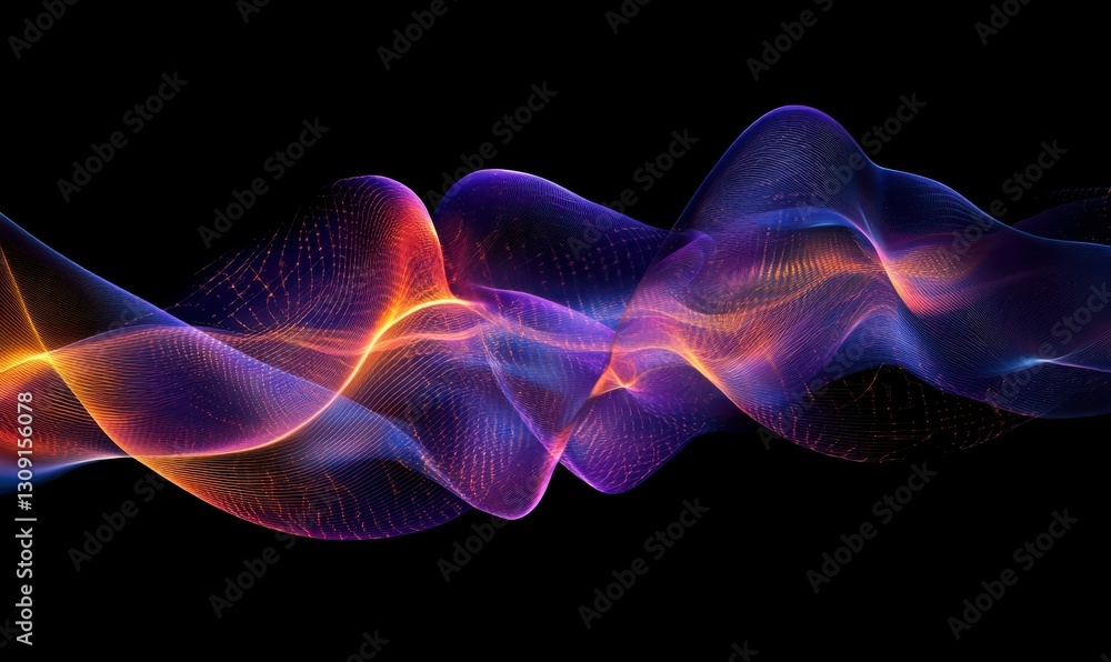 Fototapeta premium Illuminating the Mind: High-Resolution Image of Light Waves Passing Through the Brain, Signifying Deep Brain Stimulation Power
