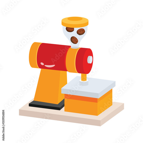 An electric coffee grinder machine, essential for fresh coffee preparation.