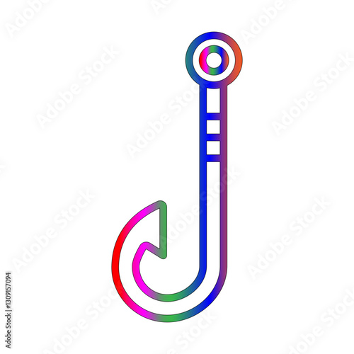 Hook line gradient icon