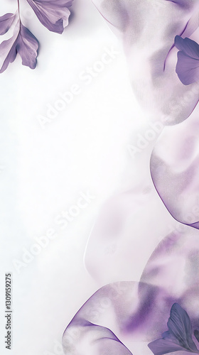 A purple and white background with a purple and white flower on it