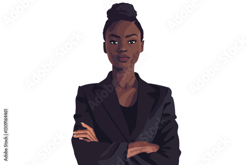 AI-generated african woman illustration