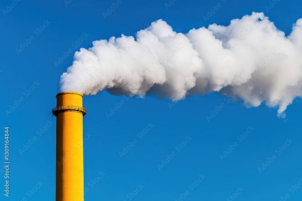 Yellow smoke coming out of a chimney in Hungnam nitrogen fertilizer plant, South Hamgyong Province, Hamhung, North Korea Yellow smoke coming out of a chimney in Hungnam nitrogen fertilizer plant, South Hamgyong Province, Hamhung, North Korea