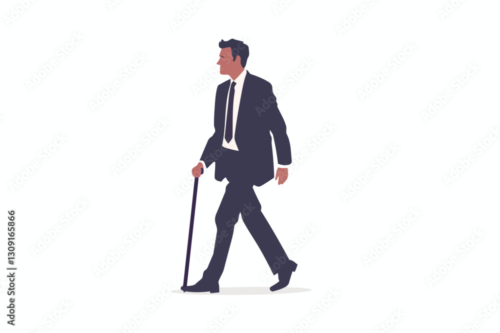 AI-generated man walking illustration AI-generated man walking illustration